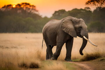 Fototapeta na wymiar raw beauty of a majestic African elephant in its natural habitat