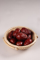 Kurma Merah or Chinese Red Dates or Angco is Dried Unabi Fruit or Jujube For Chinese Medicine.