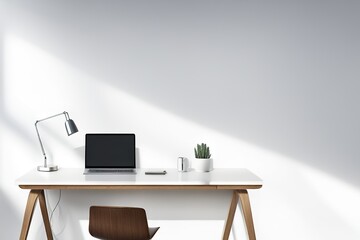 work desk with empty space. Stylish Modern Interior