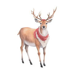 kawaii cute little bear watercolor vintage costume merry christmas and happy new year on white background vector illustration