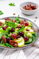 Waldorf Salad, Fresh Apple Salad with Cranberry, Grapes, Pecans and Salad Mix, Fall Salad, Comfort Food