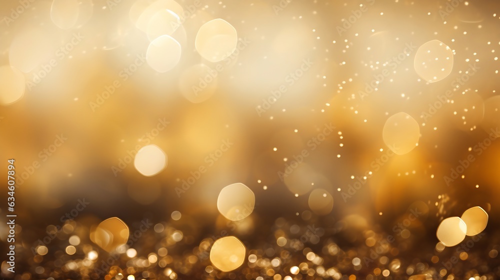 Aufkleber generative ai : gold abstract bokeh background