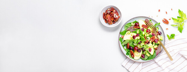 Waldorf Salad, Fresh Apple Salad with Cranberry, Grapes, Pecans and Salad Mix, Fall Salad, Comfort Food
