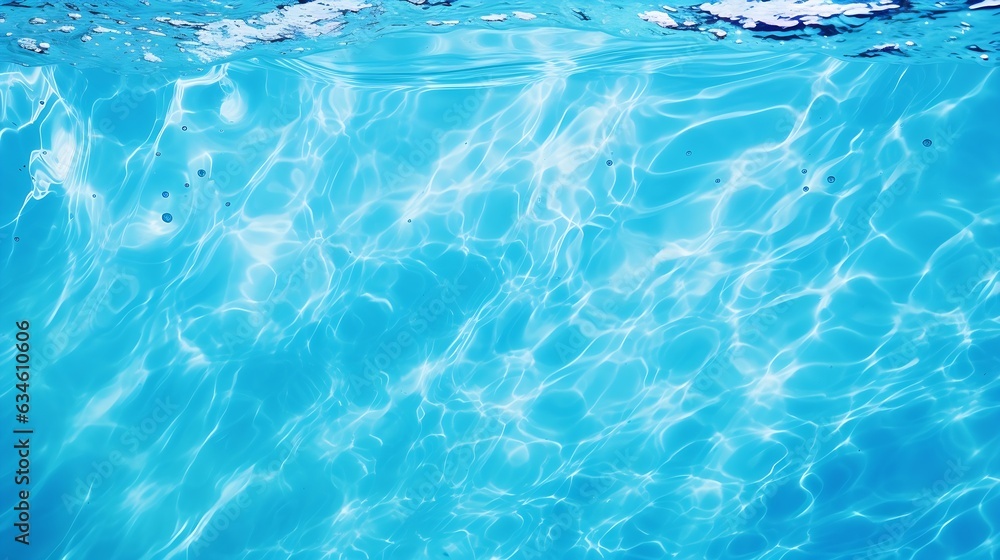 Aufkleber generative ai : blurred desaturated transparent clear calm water surface texture with splashes and b