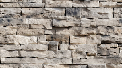 Stone Wall Seamless texture. Wall made from flat slab stone.