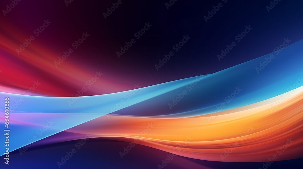 Poster Generative AI : Modern abstract high speed movement. Colorful dynamic motion on blue background. Movement technology pattern for banner or poster design background concept.