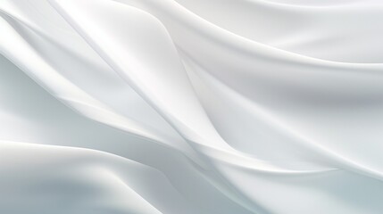 Fototapeta premium Generative AI : White cloth background abstract with soft waves.