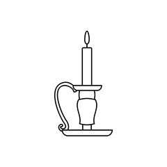 Candlestick icon vector. Candle illustration sign. light symbol or logo.