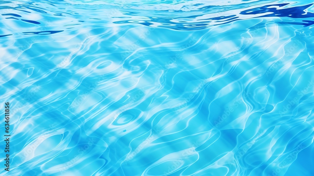Aufkleber Generative AI : Blurred desaturated transparent clear calm water surface texture with splashes and bubbles. Trendy abstract nature background. White-grey water waves in sunlight.