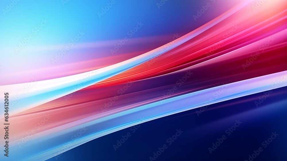 Poster Generative AI : Modern abstract high speed movement. Colorful dynamic motion on blue background. Movement technology pattern for banner or poster design background concept.