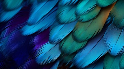 Obraz premium Generative AI : plumage background of bird closeup