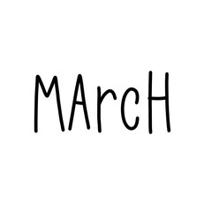 Hand drawn march month 
