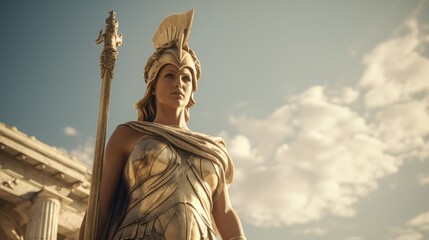 The greek goddess athena.generative ai
 - obrazy, fototapety, plakaty