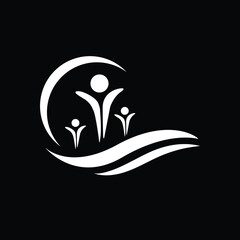 Water Wave Symbol Separated On White Foundation Vector Representation, Visual communication For Web sites and print material.