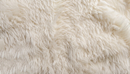 White soft wool texture background, seamless cotton wool, light natural sheep wool, close-up texture of white fluffy fur, wool with beige tone for designer - obrazy, fototapety, plakaty
