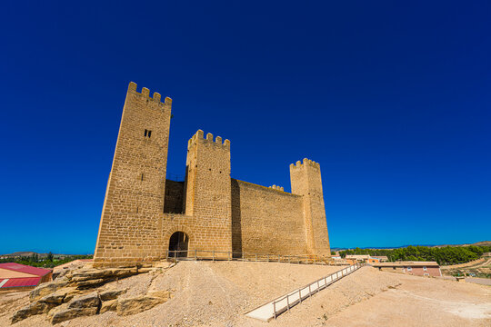 View of the Medieval Castle in S&aacute;daba, Zaragoza province, Spain