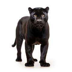 Naklejka na ściany i meble a black jaguar in white background