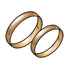 Wedding ring vector icon.Color vector icon isolated on white background wedding ring .