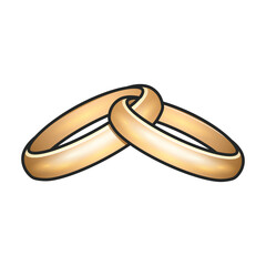 Wedding ring vector icon.Color vector icon isolated on white background wedding ring .
