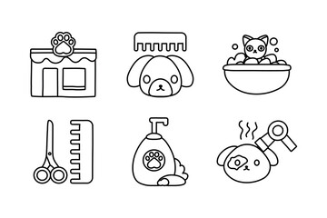 Various accessories and equipment for grooming.