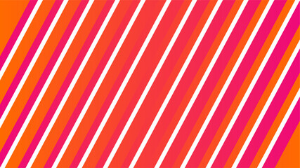 Orange and pink Diagonal Stripes Abstract Art Vector 