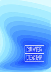 Abstract blue gradient Cover Design Vector