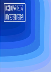 Abstract blue gradient/shades Cover Design Vector 