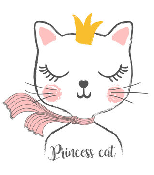 Cute little princess cat girl