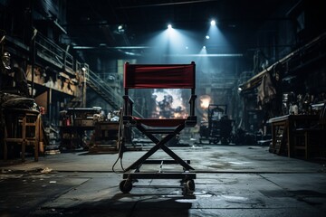 Directors Chair On A Movie Set, Generative AI