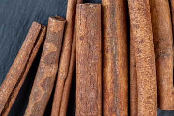 aromatic cinnamon sticks used in cooking and confectionery products