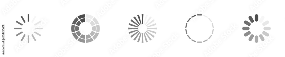 Poster download sign set. load icons set. load system. data load. loading bar. froze computer. vector stock