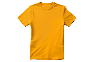 Orange shirts mockup used as design template, isolated on white background with clipping path. Element for design.