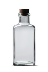 Empty bottle on white background for mockup. Minimal concept.