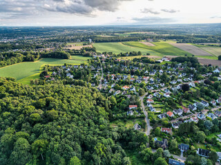 Obraz premium Aerial drone ultra wide photo of the Belgium countryside