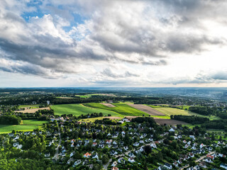 Fototapeta na wymiar Aerial drone ultra wide photo of the Belgium countryside
