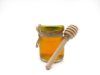 glass jar with honey