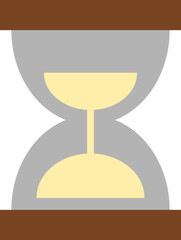 Vintage hourglass (sandglass) doodle icon PNG