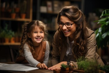 Teacher encouraging a student during a challenging task - stock photography concepts