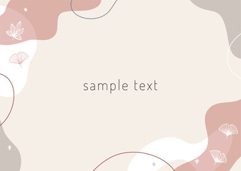 秋のイメージの抽象的なフレーム素材