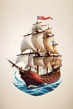 Logo for a company where the image is a caravel...