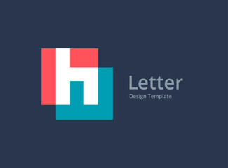 Letter H logo icon design template elements