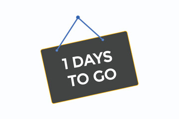 1days, left countdown to go one time template,1  day countdown left banner label button  
