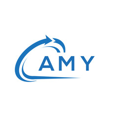 AMY letter logo design on white background. AMY creative initials letter logo concept. AMY letter design.	

