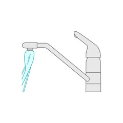 水が出ているステンレス製の蛇口