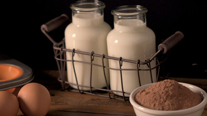 Muffins baking ingredients