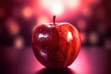 Red apple blurred. Generate Ai