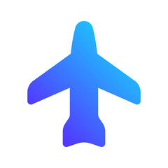 Obraz premium plane gradient fill icon