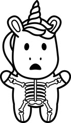 unicorn for halloween decorative element