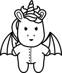 Obraz premium unicorn for halloween decorative element