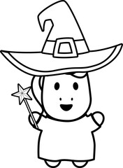 unicorn for halloween decorative element